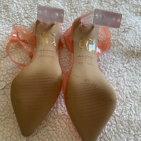 ALDO Acrylic Block Strap Heels - Picture 5 of 9